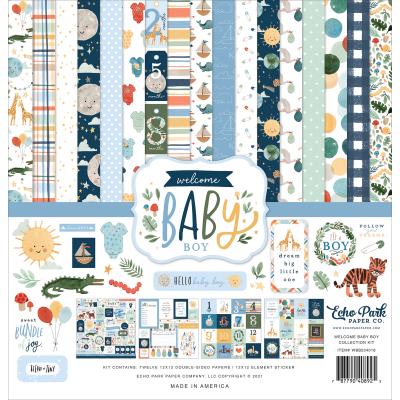 Echo Park Welcome Baby Boy Designpapier - Collection Kit